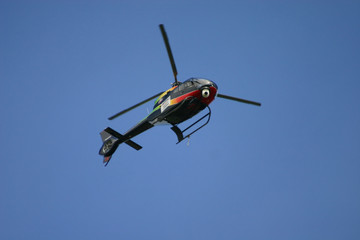 Fototapeta na wymiar blue helecopter