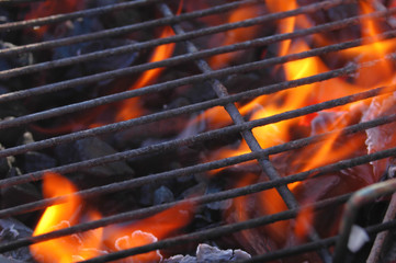 barbecue flames