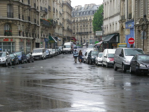 rain in paris on a sunday afternoon