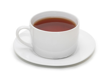 cup of tea isolated on the white