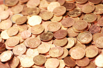 business concept - background with  many golden coins