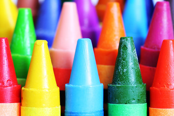 colorful crayons.