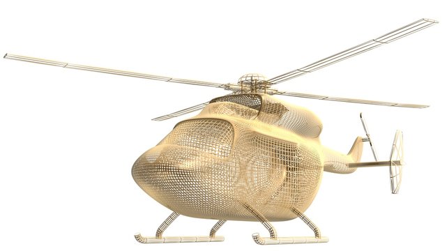 golden helicopter frame