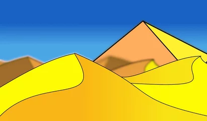 Fototapeten pyramide dans les dunes © M.studio