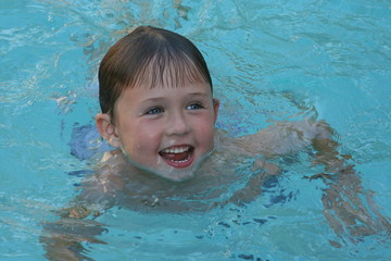 Fototapeta na wymiar smiling swimmer