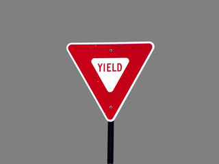 isolated yield sign