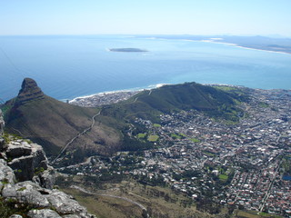 cape town from table mountan