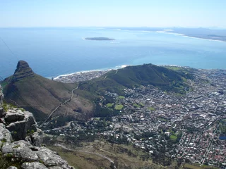 Wall murals Table Mountain cape town from table mountan