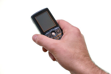 holding a mobile phone