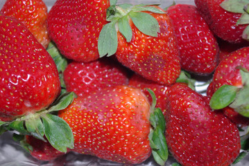 ripe red strawberries