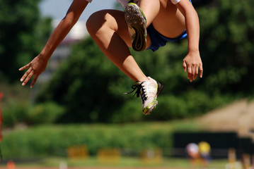 long jump competition at the sport centre