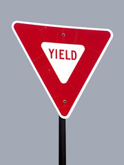 isolated yield sign