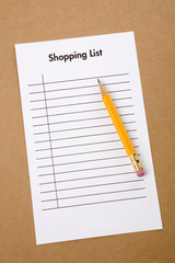 shopping list