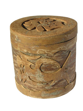 1328 - pot &agrave; th&eacute; en bois de cannelier (cannelle)