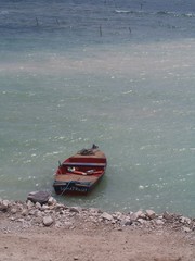 boat in mahdia bay - tunisia