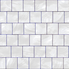 glossy white tiles
