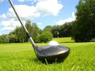 golf drive vers le green