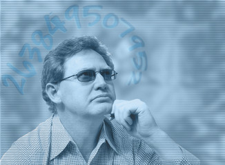 calculating businessman