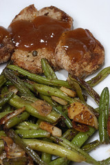 pork steak with bean