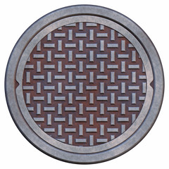 computer generated manhole cover (texture) - 3397389