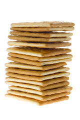 stack of square crackers