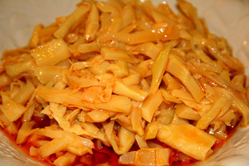 bowl of spicy bamboo shoots