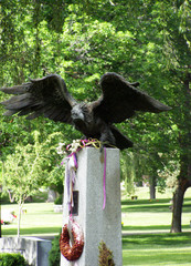 momument of eagle with spread wings