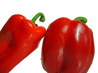 deux poivrons rouges