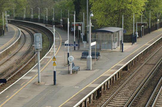 deserted rail platforms