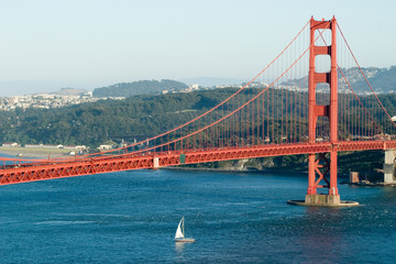 golden gate and boat