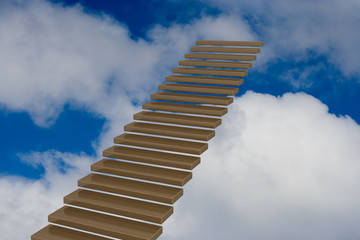 stair to sky. 3d image.