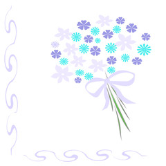 flower bouquet with ribbon