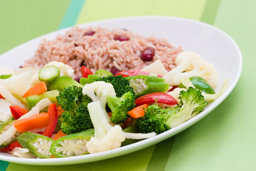 caribbean style rice with vegetables