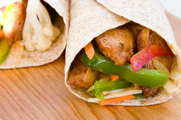 jerk chicken wrap