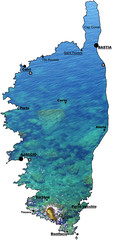 carte de corse fond marin