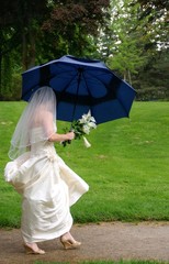wedding on rainy day