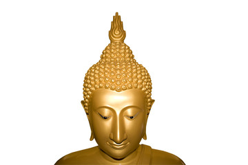 face of buddha isolated