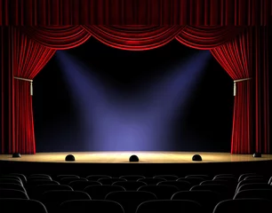 Wall murals Theater curtain up