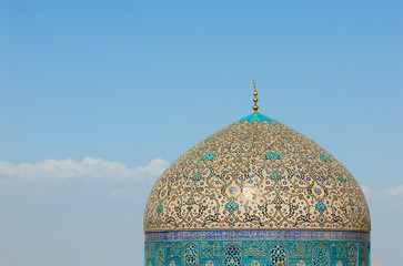 dome of sheikh lotf allah mosque, isfahan, iran