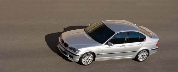 car isolated on gray