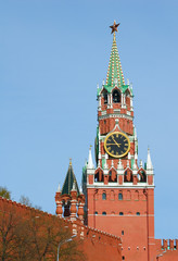 Fototapeta na wymiar spasskaya tower of the kremlin