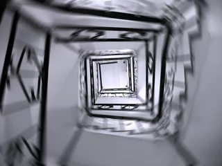 Küchenrückwand glas motiv spiraling stairs © Yali Shi