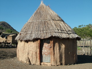 Fototapeta na wymiar Himba Dorf