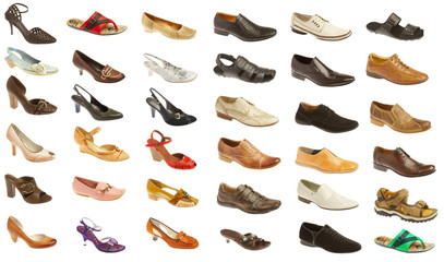 man's and female footwea