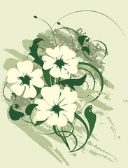 grunge floral background