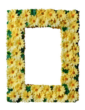 decorated with flowers photo frame