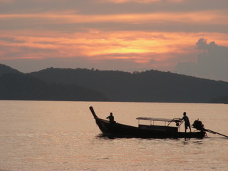 sunset on phang-nga bay - thailande - asia - 3423748