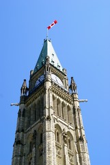 Fototapeta na wymiar ottawa parliament tower