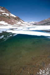 alpine lake in the high sierra