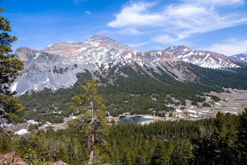 alpine landscape in the high sierra